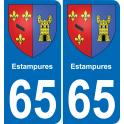 65 Estampures autocollant sticker plaque immatriculation auto ville