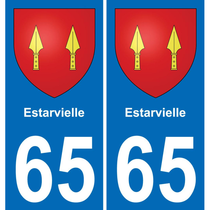65 Estarvielle sticker plate registration city