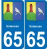 65 Estensan autocollant sticker plaque immatriculation auto ville