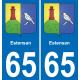 65 Estensan sticker plate registration city