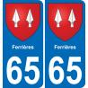 65 Ferrières-aufkleber plakette ez stadt