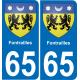 65 Fontrailles adesivo piastra di registrazione city
