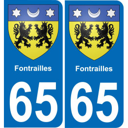 65 Fontrailles sticker plate registration city