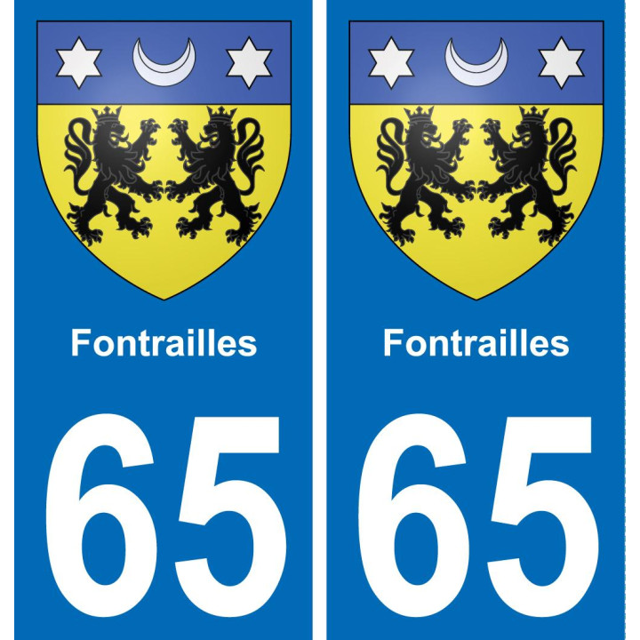 65 Fontrailles -aufkleber plakette ez stadt