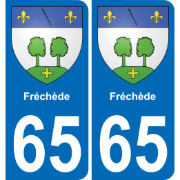 65 Fréchède sticker plate registration city