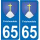 65 Fréchendets-aufkleber plakette ez stadt