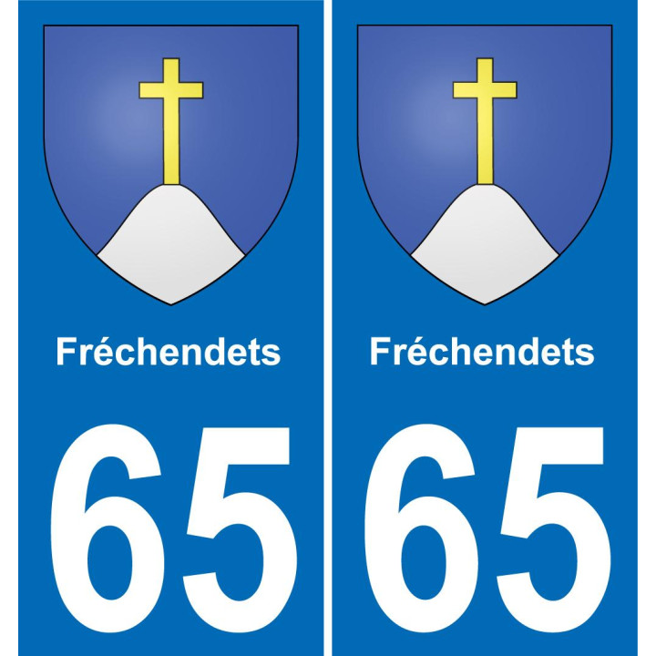 65 Fréchendets sticker plate registration city