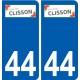 44 Clisson logo autocollant plaque stickers ville