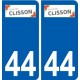 44 Clisson logo autocollant plaque stickers ville