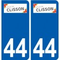 44 Clisson logo autocollant plaque stickers ville