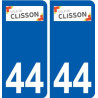 44 Clisson logo autocollant plaque stickers ville