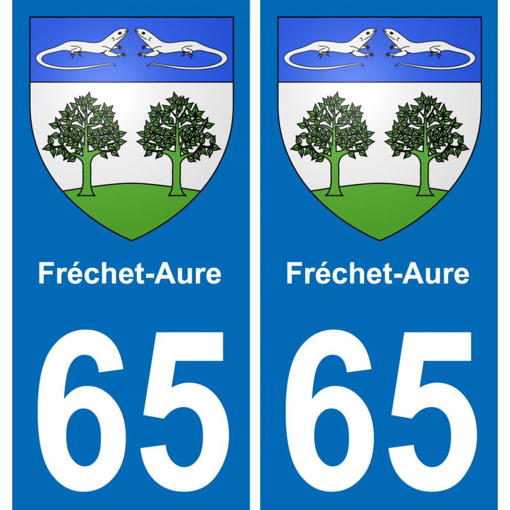 65 Fréchet-Aure sticker plate registration city