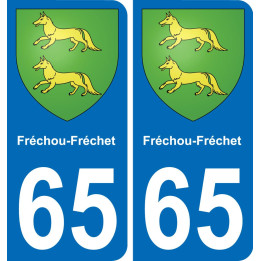 65 Fréchou-Fréchet sticker plate registration city