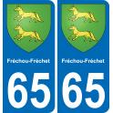65 Fréchou-Fréchet autocollant sticker plaque immatriculation auto ville