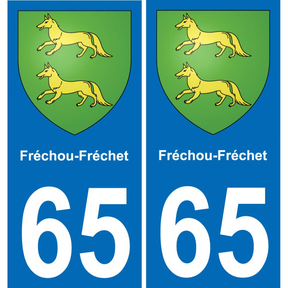 65 Fréchou-Fréchet sticker plate registration city