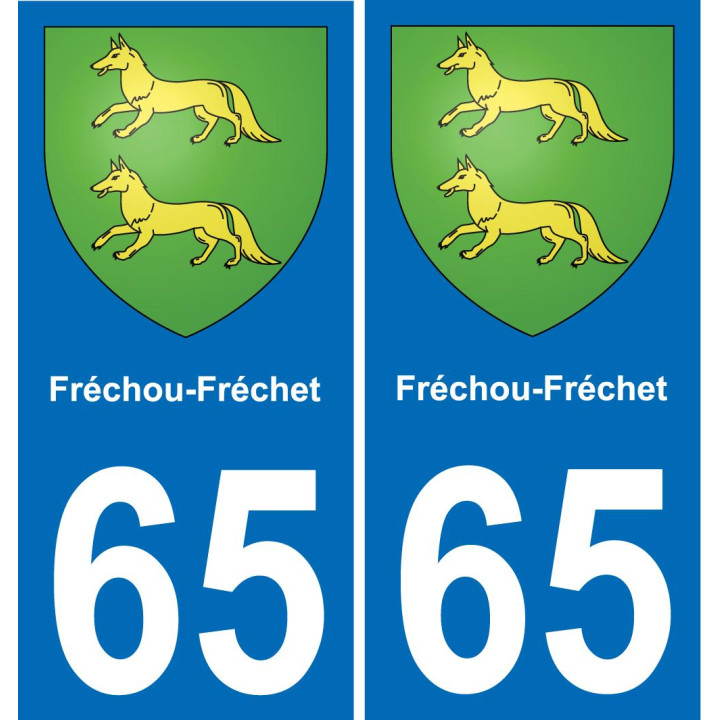 65 Fréchou-Fréchet sticker plate registration city