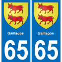 65 Gaillagos sticker plate registration city