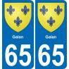 65 Galan placa etiqueta de registro de la ciudad