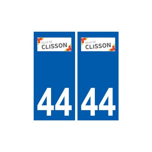 44 Clisson logo autocollant plaque stickers ville