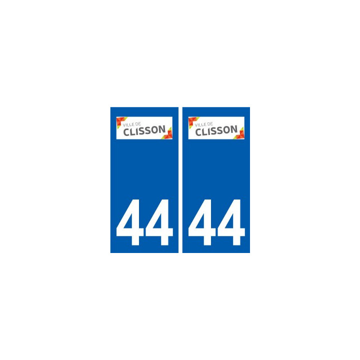 44 Clisson logo autocollant plaque stickers ville