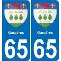 65 Gardères adesivo piastra di registrazione city