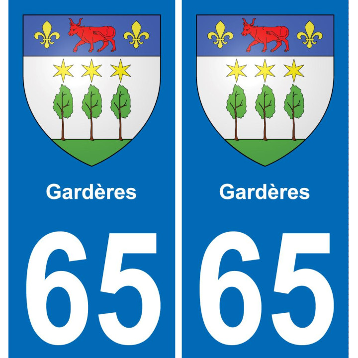 65 Gardères-aufkleber plakette ez stadt