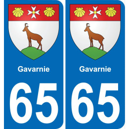 65 Gavarnie sticker plate registration city