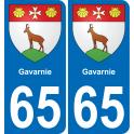 65 Gavarnie adesivo piastra di registrazione city