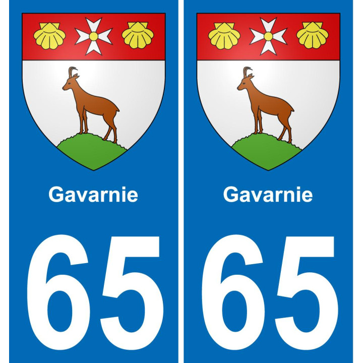 65 Gavarnie sticker plate registration city