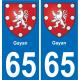 65 Gayan-aufkleber plakette ez stadt