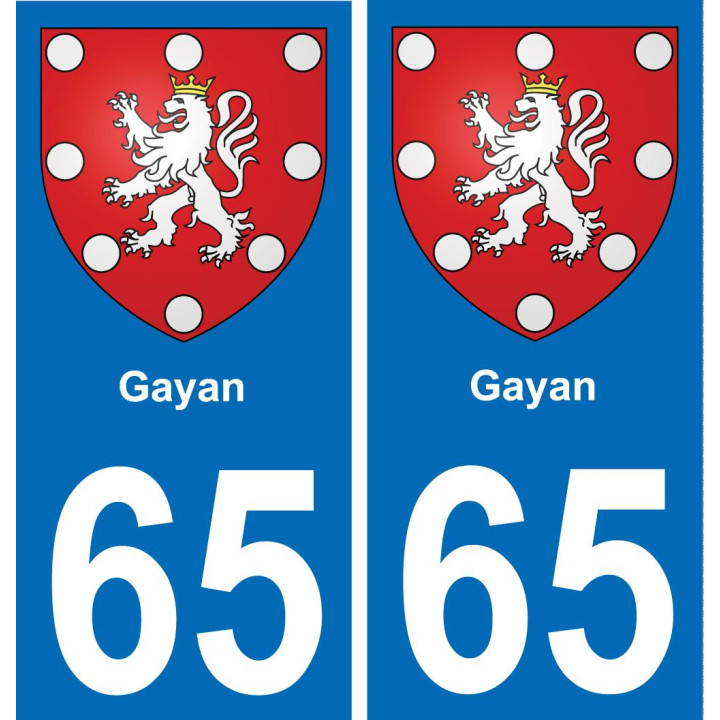 65 Gayan sticker plate registration city