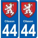 44 Clisson de la etiqueta engomada de la placa de pegatinas de la ciudad