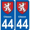 44 Clisson autocollant plaque stickers ville