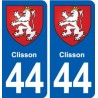 44 Clisson autocollant plaque stickers ville