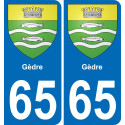 65 Gèdre-aufkleber plakette ez stadt