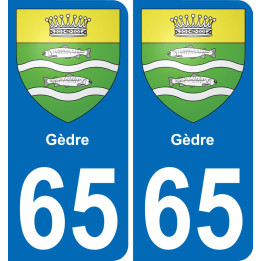 65 Gèdre placa etiqueta de registro de la ciudad