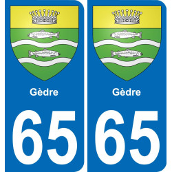 65 Pau autocollant sticker plaque immatriculation auto ville