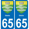 65 Gèdre-aufkleber plakette ez stadt