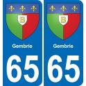 65 Gembrie-aufkleber plakette ez stadt
