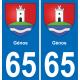 65 Génos adesivo piastra di registrazione city