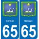 65 Gensac-aufkleber plakette ez stadt