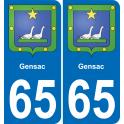 65 Pau autocollant sticker plaque immatriculation auto ville