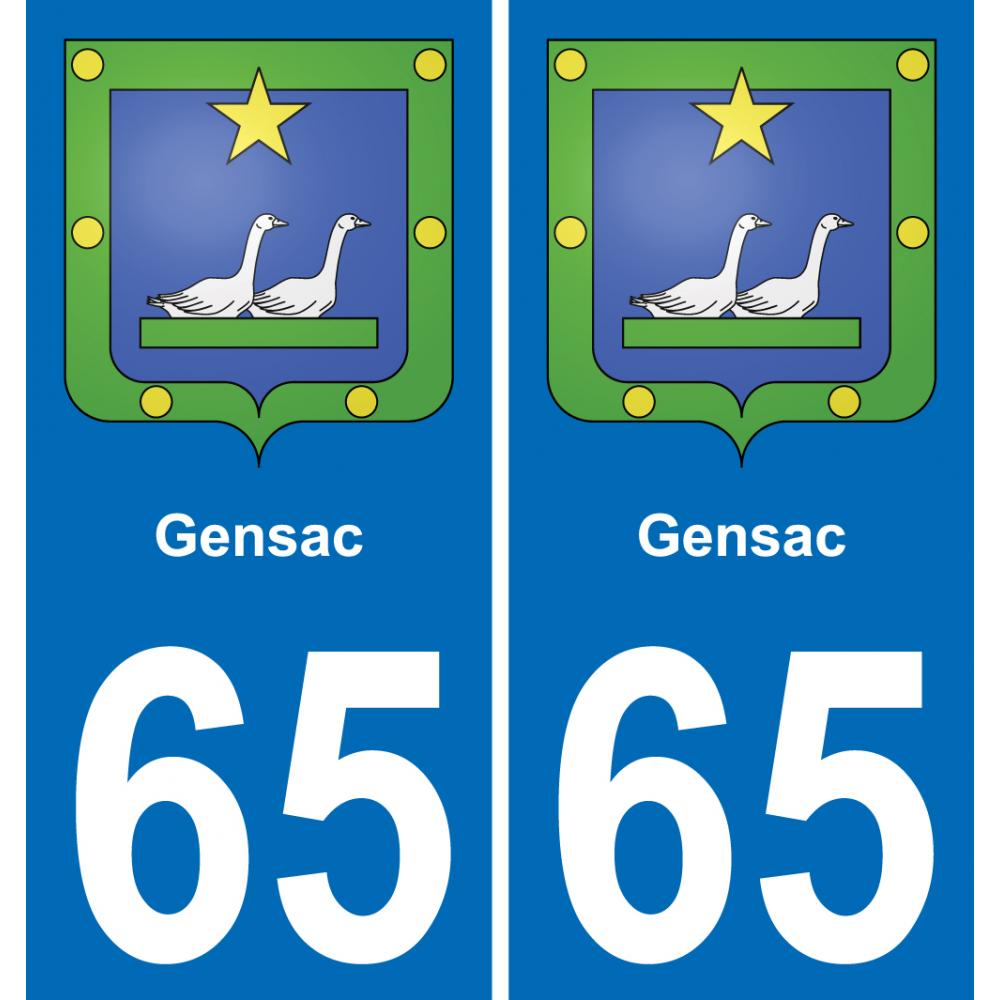 65 Pau autocollant sticker plaque immatriculation auto ville