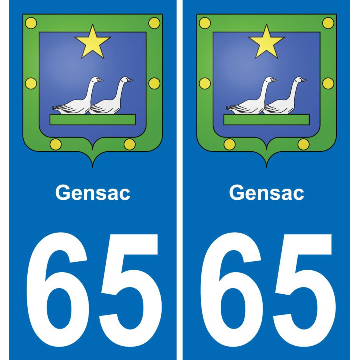 65 Gensac-aufkleber plakette ez stadt