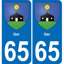 65 Ger-aufkleber plakette ez stadt