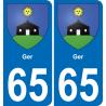 65 Ger placa etiqueta de registro de la ciudad
