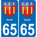 65 Gerde-aufkleber plakette ez stadt
