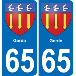 65 Gerde placa etiqueta de registro de la ciudad