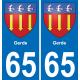 65 Gerde sticker plate registration city