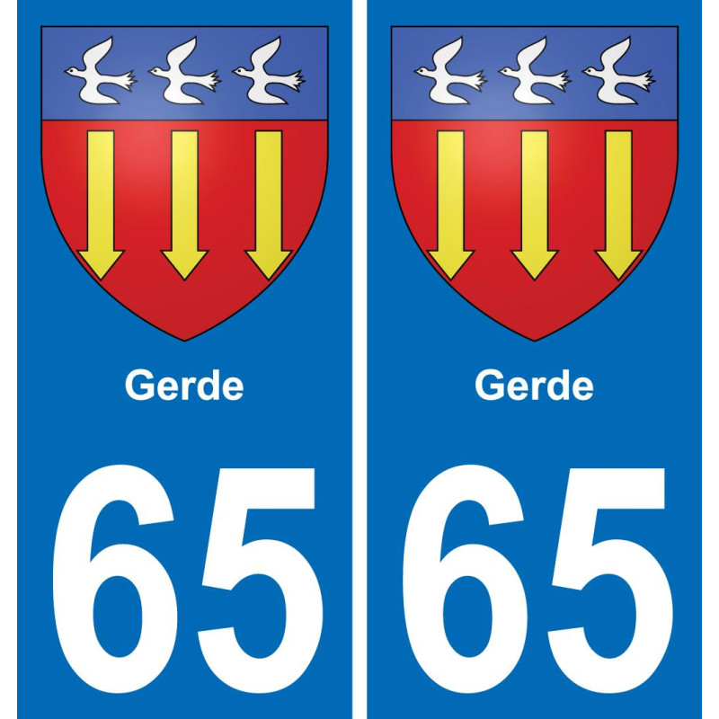 65 Gerde-aufkleber plakette ez stadt